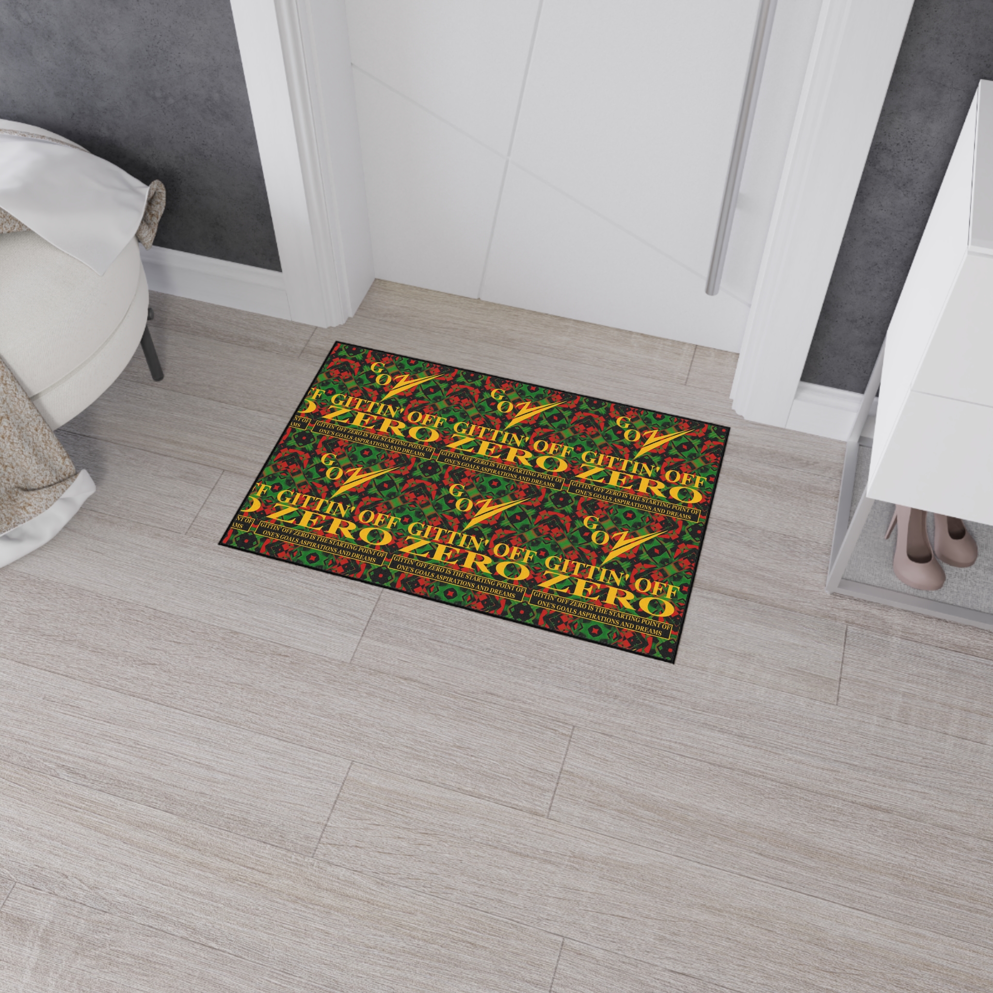 Floor Mat - 'Gittin' Off Zero' Motivational Logo and Phrase - Image 13
