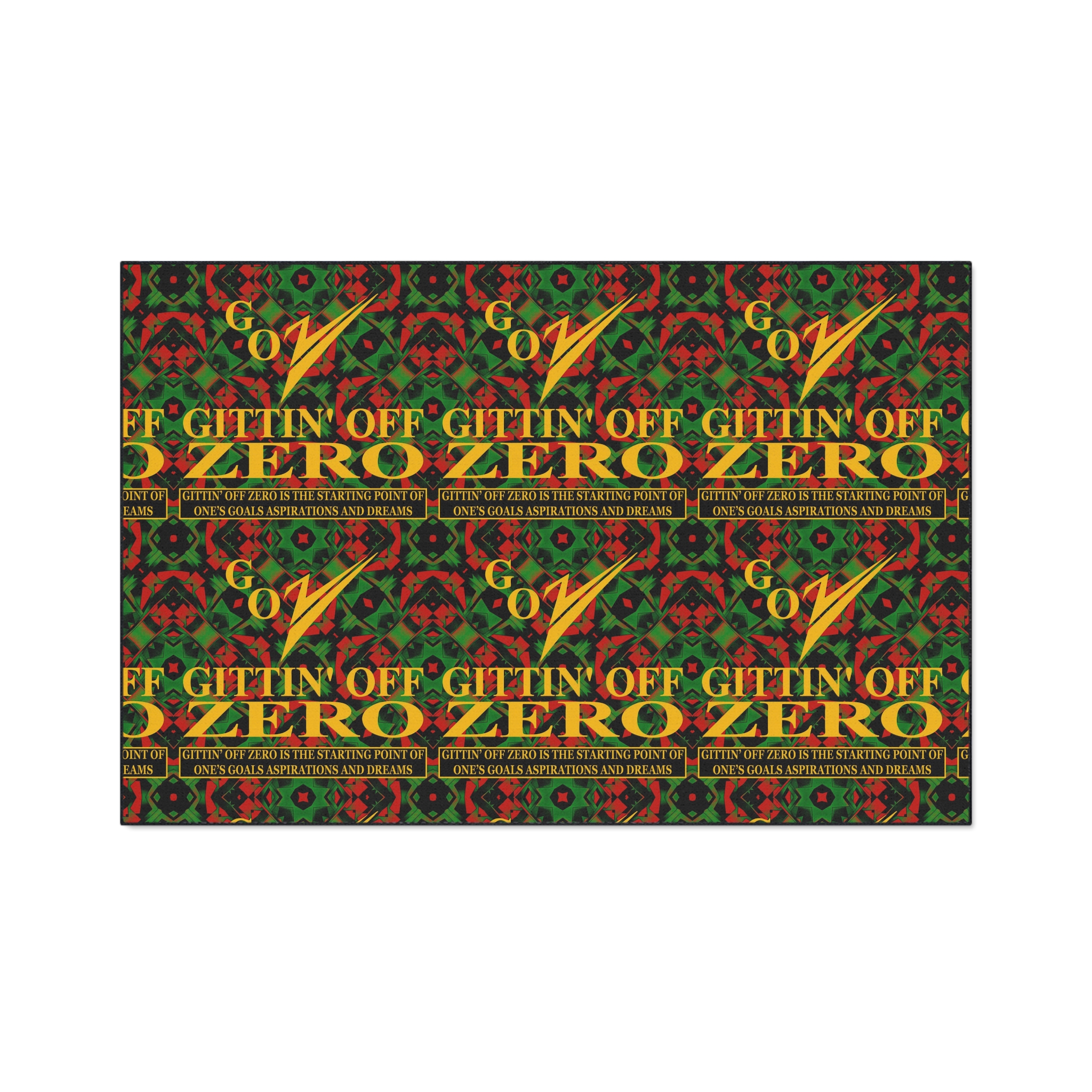 Floor Mat - 'Gittin' Off Zero' Motivational Logo and Phrase - Image 2