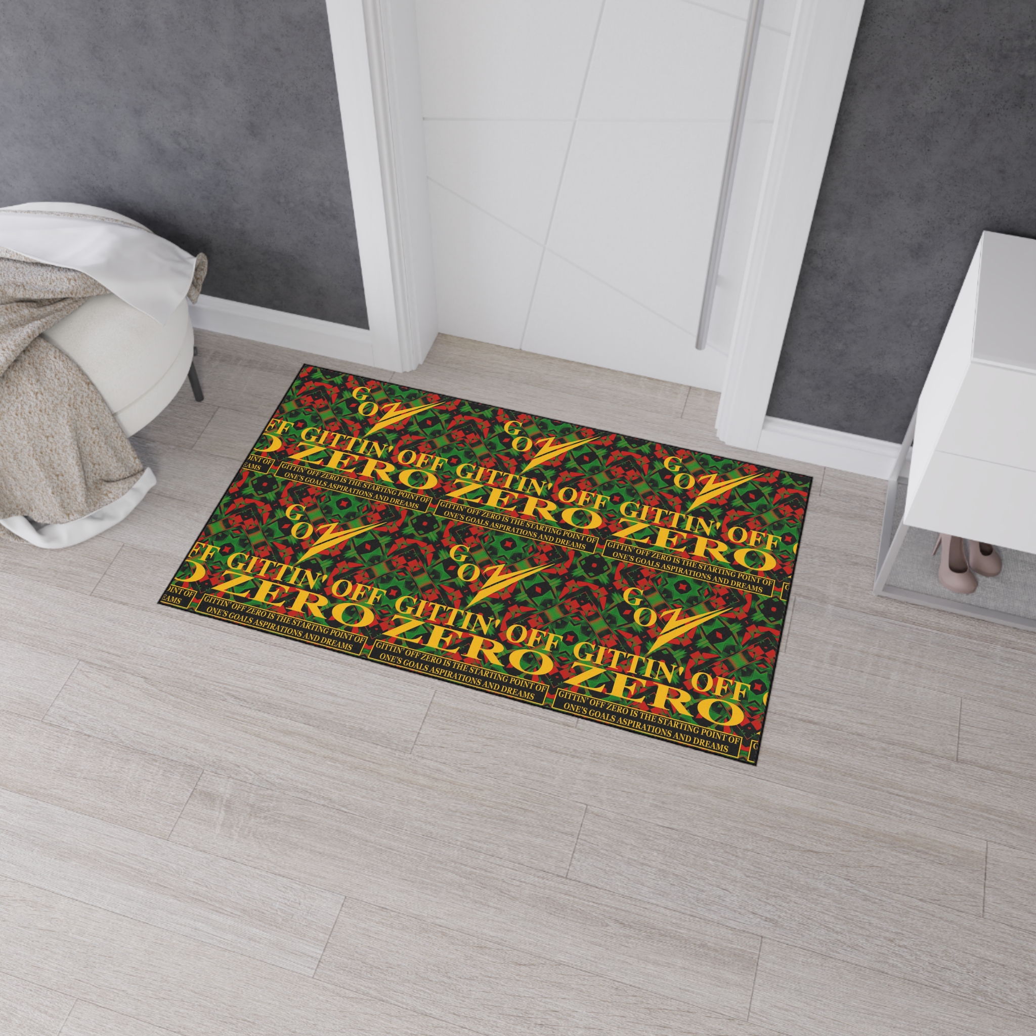 Floor Mat - 'Gittin' Off Zero' Motivational Logo and Phrase - Image 9